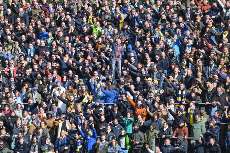 a large crowd of people in a stadium